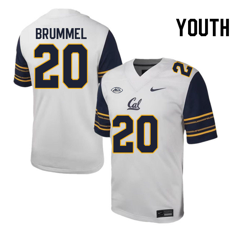 Youth #20 Belay Brummel California Golden Bears ACC Conference College Football Jerseys Stitched Sal